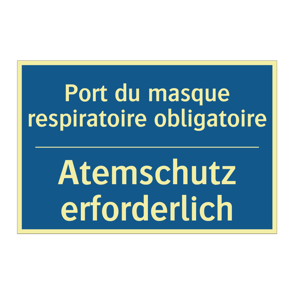 Atemschutz erforderlich - Port du masque respiratoire obligatoire /.../