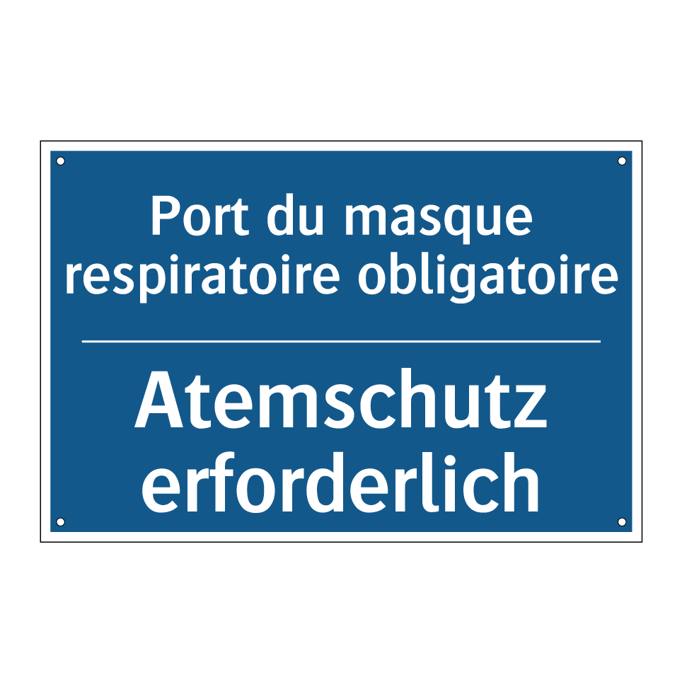 Atemschutz erforderlich - Port du masque respiratoire obligatoire /.../