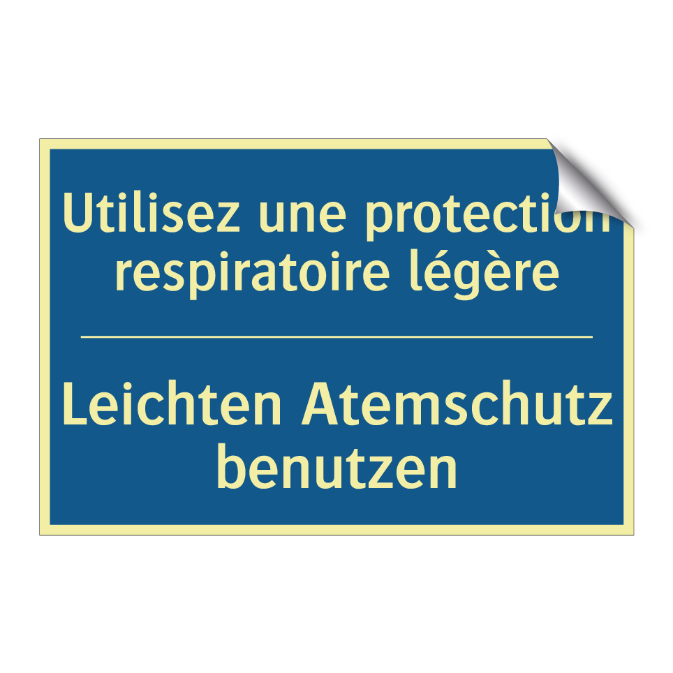 Leichten Atemschutz benutzen - Utilisez une protection respiratoire  /.../