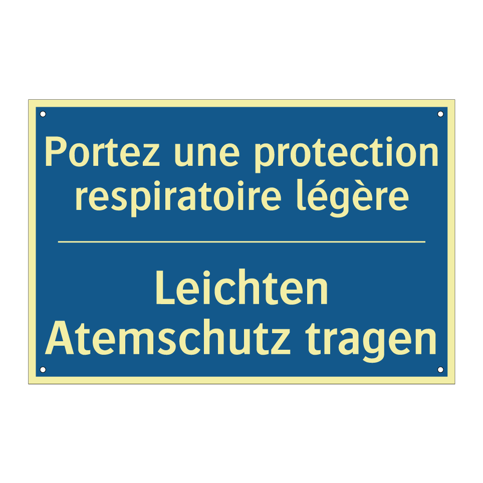 Leichten Atemschutz tragen - Portez une protection respiratoire  /.../