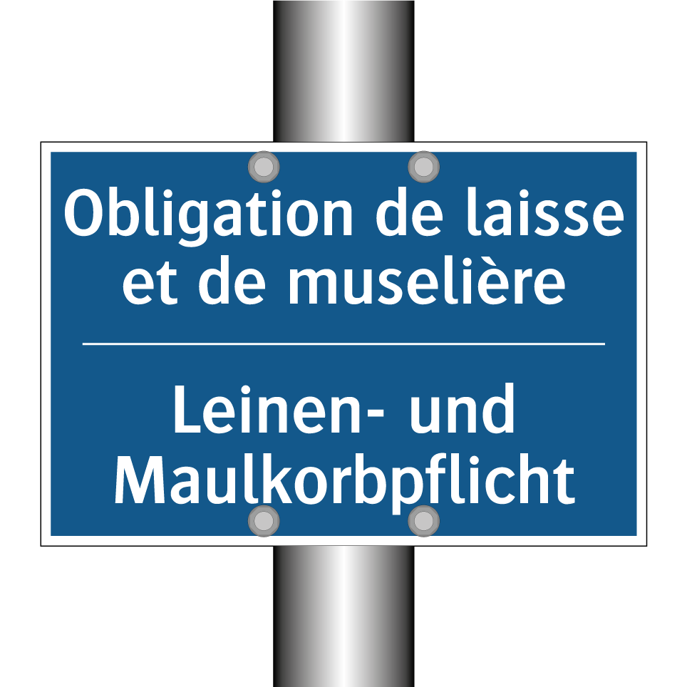 Leinen- und Maulkorbpflicht - Obligation de laisse et de muselière /.../