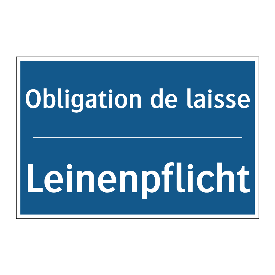 Leinenpflicht - Obligation de laisse