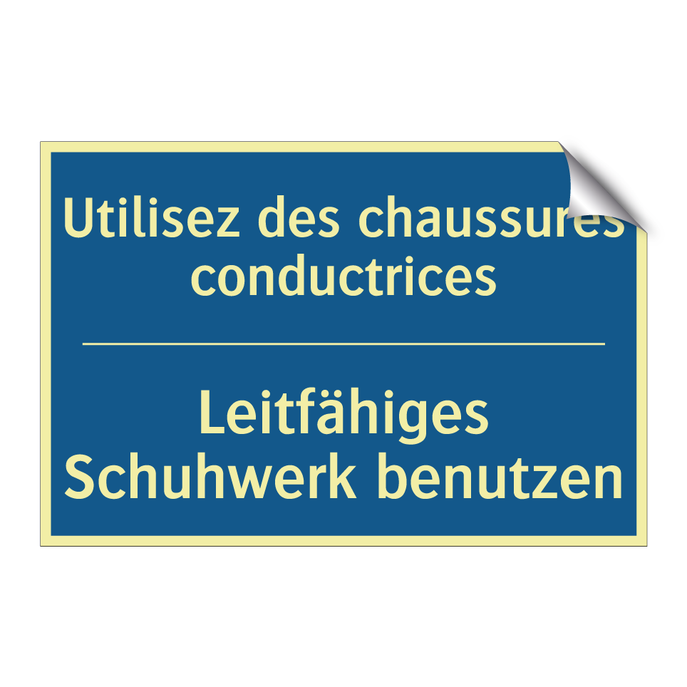 Leitfähiges Schuhwerk benutzen - Utilisez des chaussures conductrices /.../