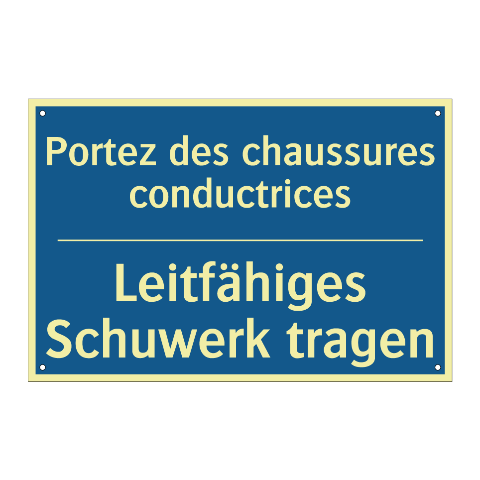 Leitfähiges Schuwerk tragen - Portez des chaussures conductrices /.../