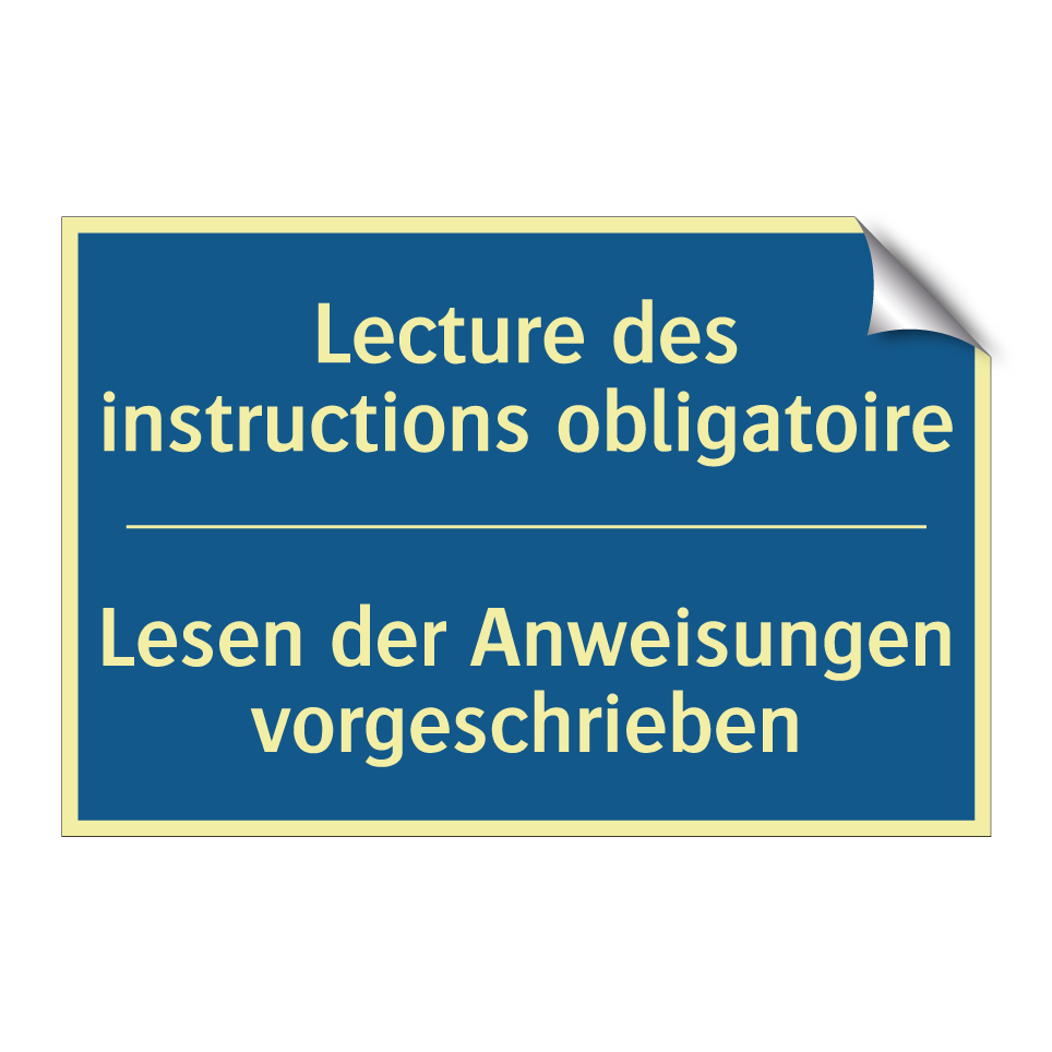Lesen der Anweisungen vorgeschrieben /.../ - Lecture des instructions obligatoire /.../