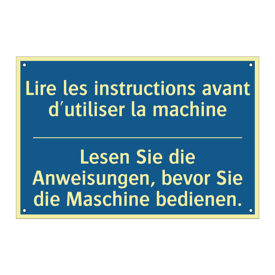 Lesen Sie die Anweisungen, bevor  /.../ - Lire les instructions avant d'utiliser  /.../