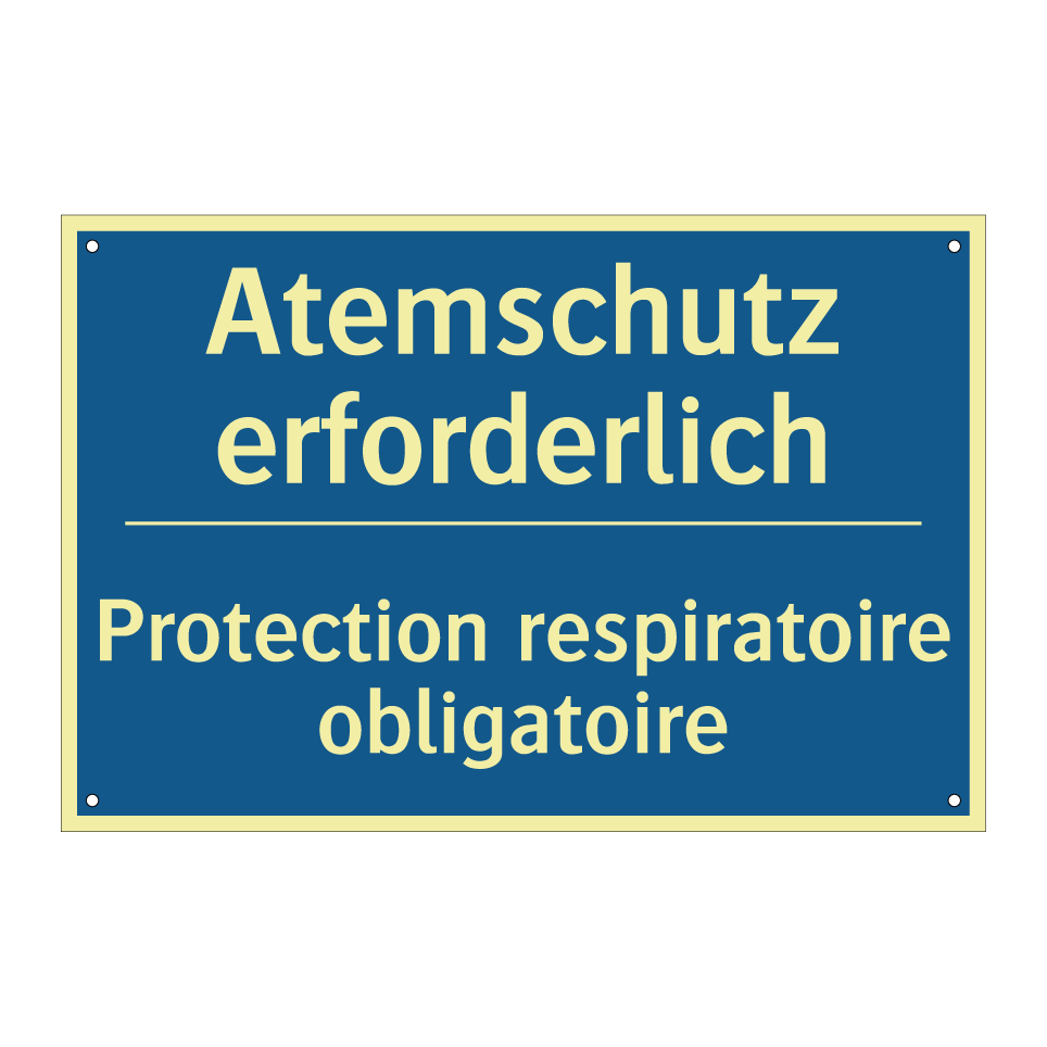 Atemschutz erforderlich - Protection respiratoire obligatoire /.../
