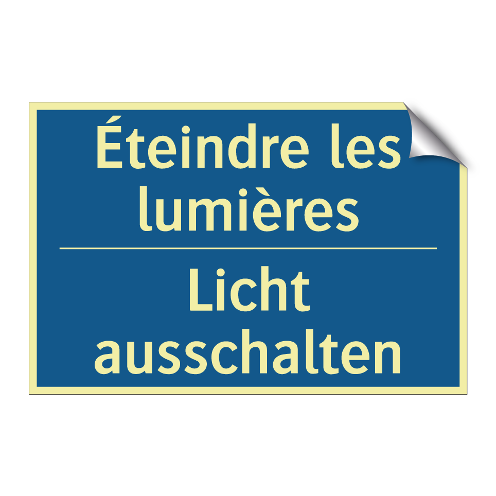 Licht ausschalten - Éteindre la lumière