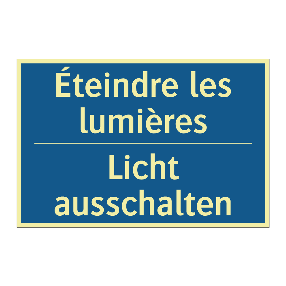 Licht ausschalten - Éteindre la lumière