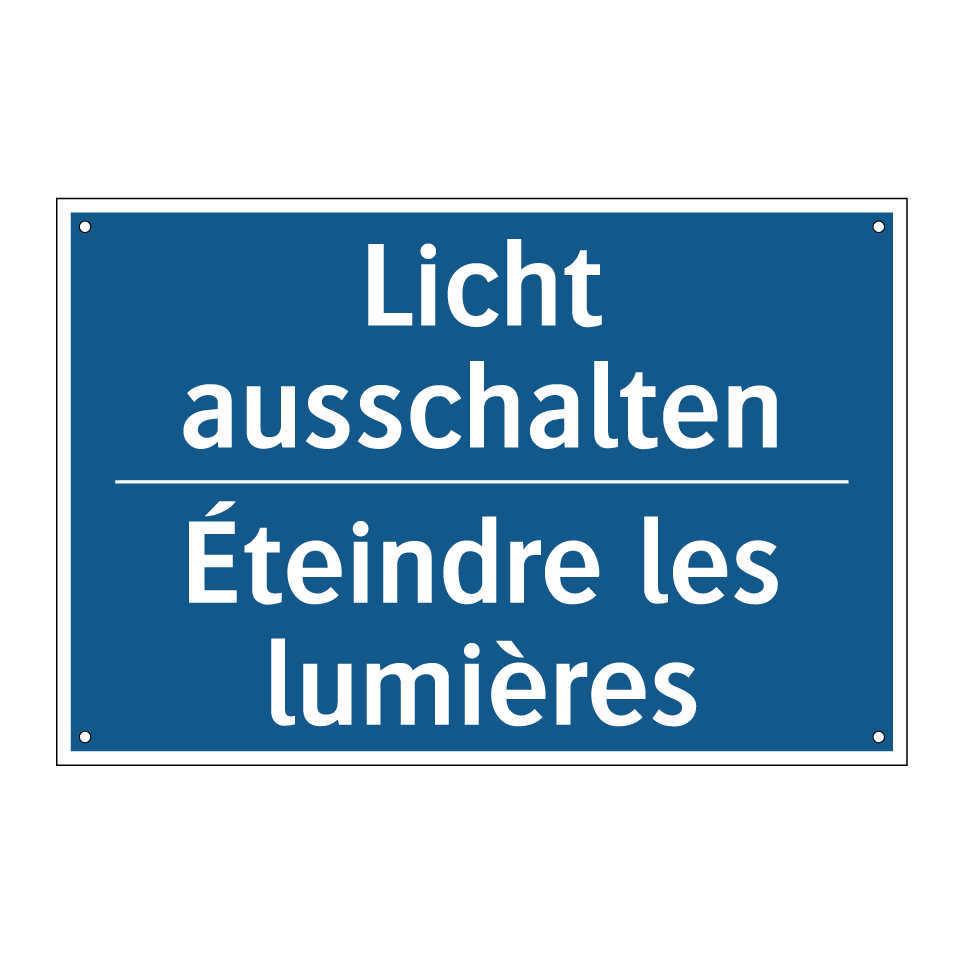 Licht ausschalten - Éteindre les lumières