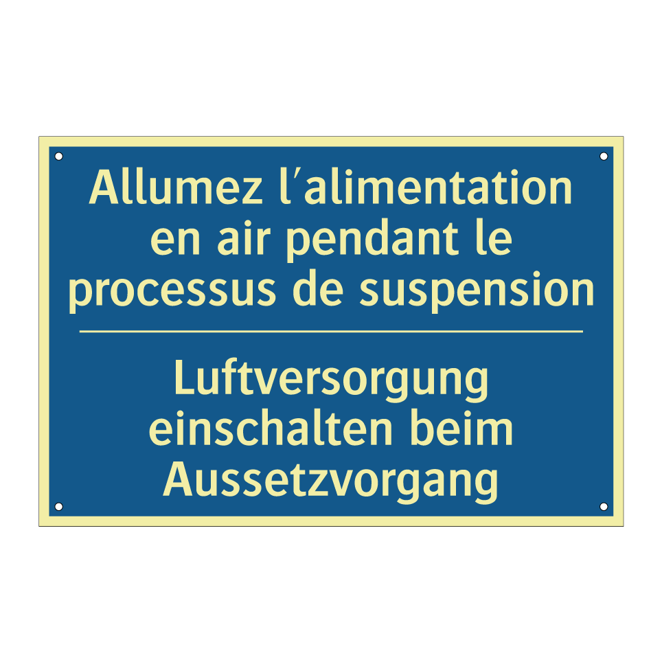 Luftversorgung einschalten beim  /.../ - Allumez l'alimentation en air  /.../