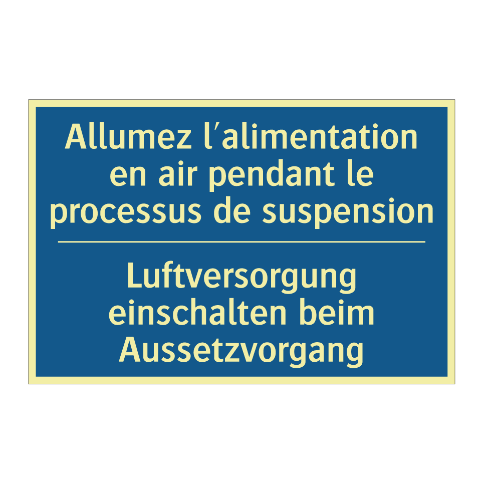 Luftversorgung einschalten beim  /.../ - Allumez l'alimentation en air  /.../