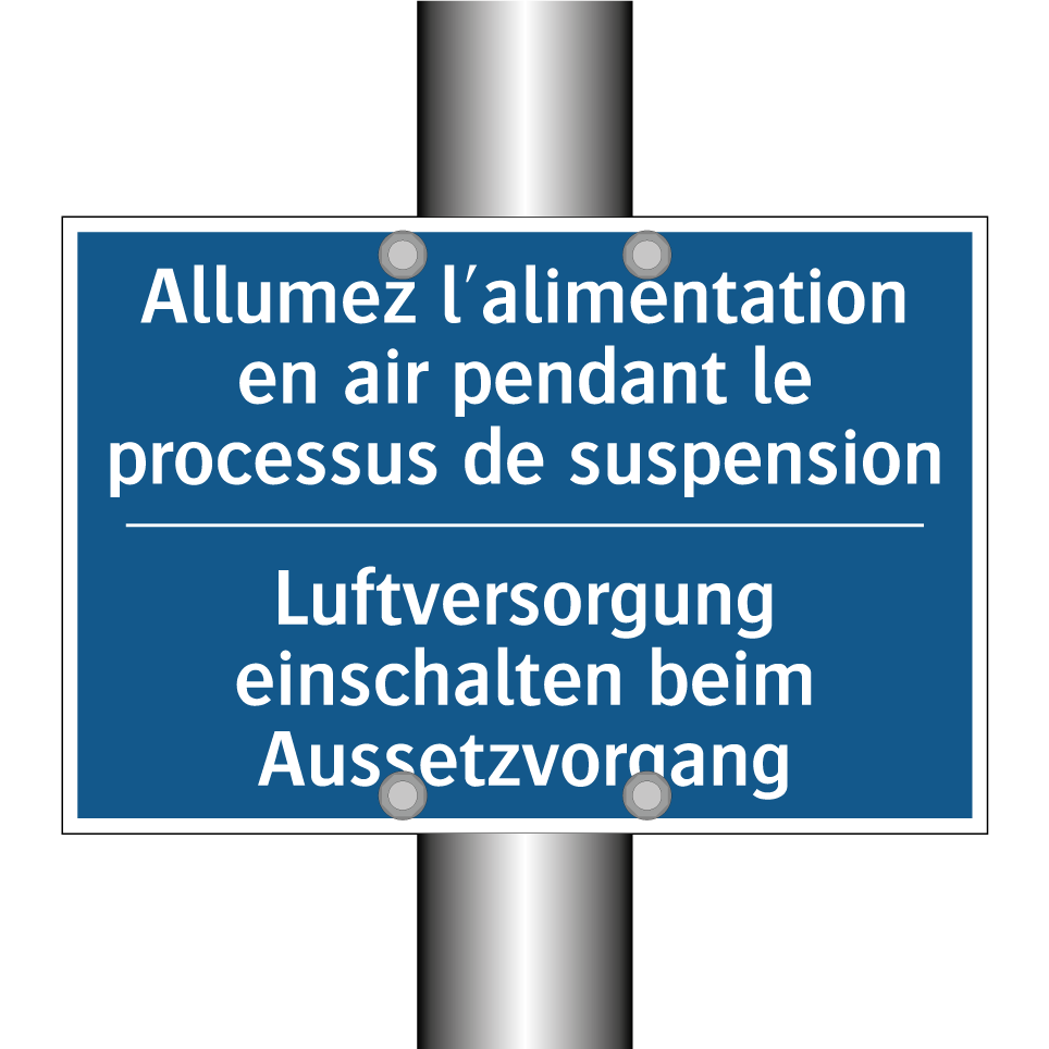 Luftversorgung einschalten beim  /.../ - Allumez l'alimentation en air  /.../