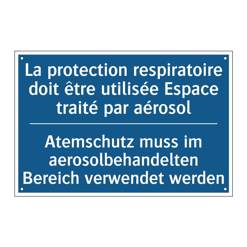 Atemschutz muss im aerosolbehandelten  /.../ - La protection respiratoire doit  /.../