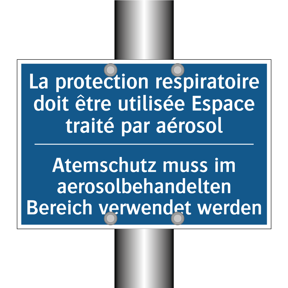 Atemschutz muss im aerosolbehandelten  /.../ - La protection respiratoire doit  /.../