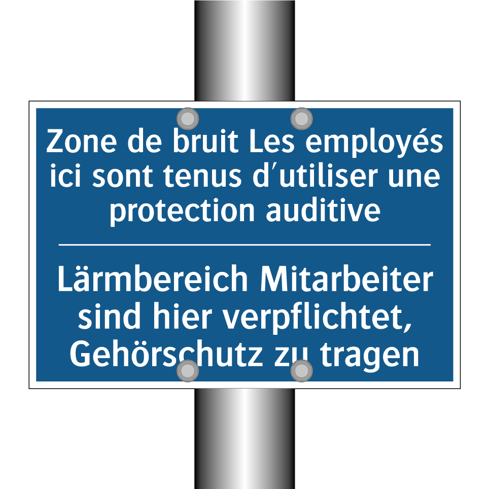 Lärmbereich Mitarbeiter sind hier  /.../ - Zone de bruit Les employés ici  /.../