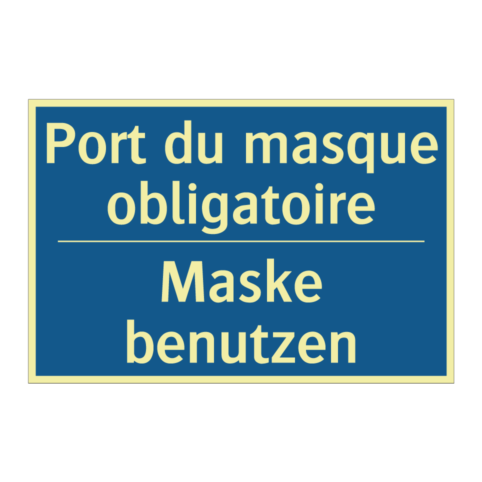 Maske benutzen - Port du masque obligatoire
