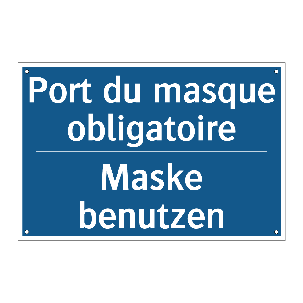 Maske benutzen - Port du masque obligatoire