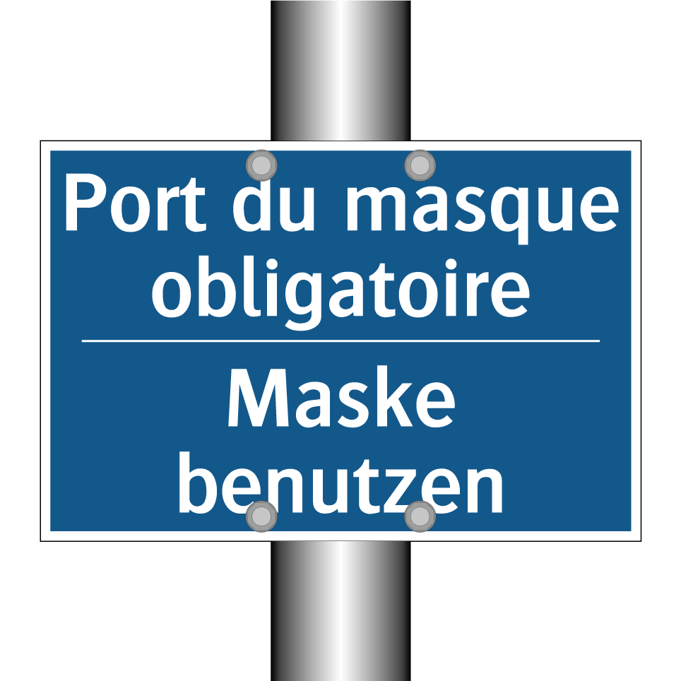 Maske benutzen - Port du masque obligatoire