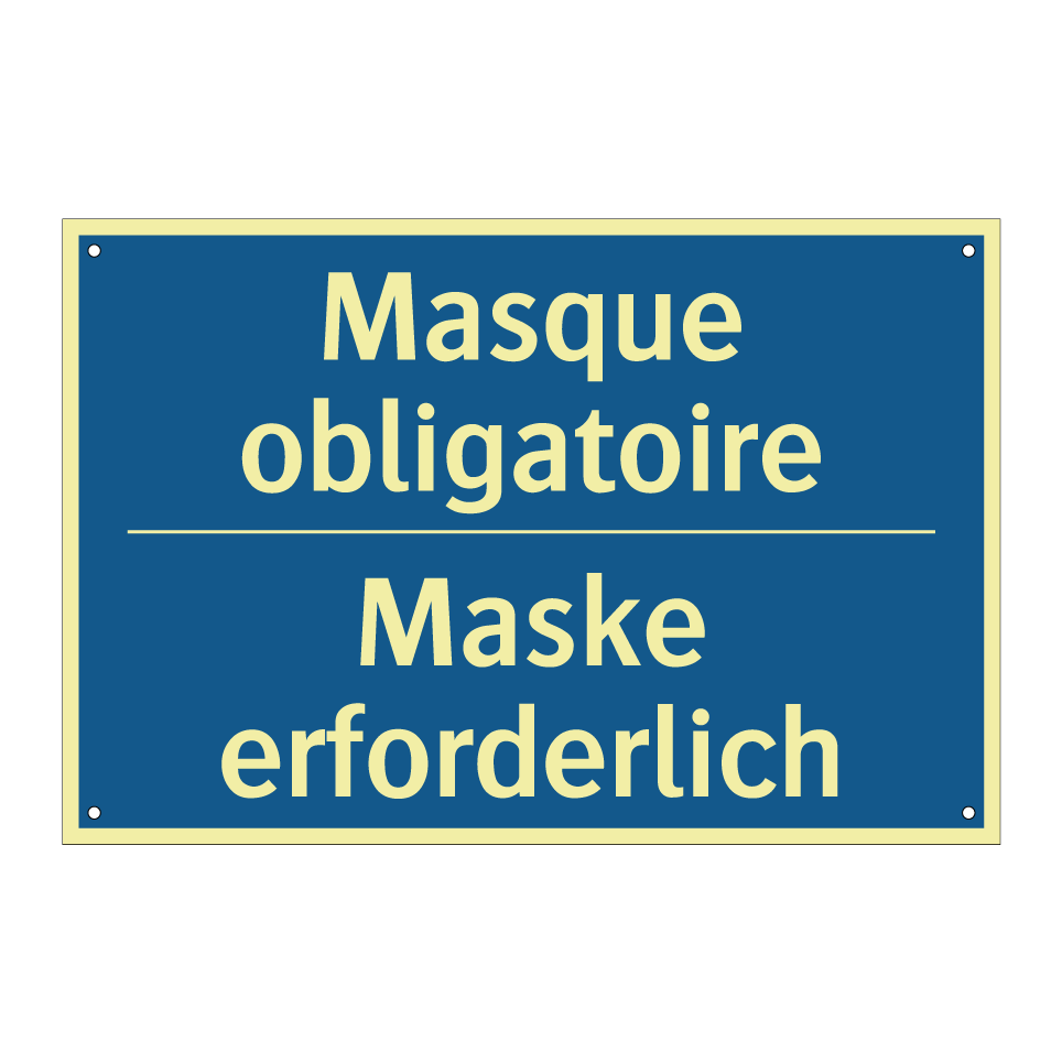 Maske erforderlich - Masque obligatoire