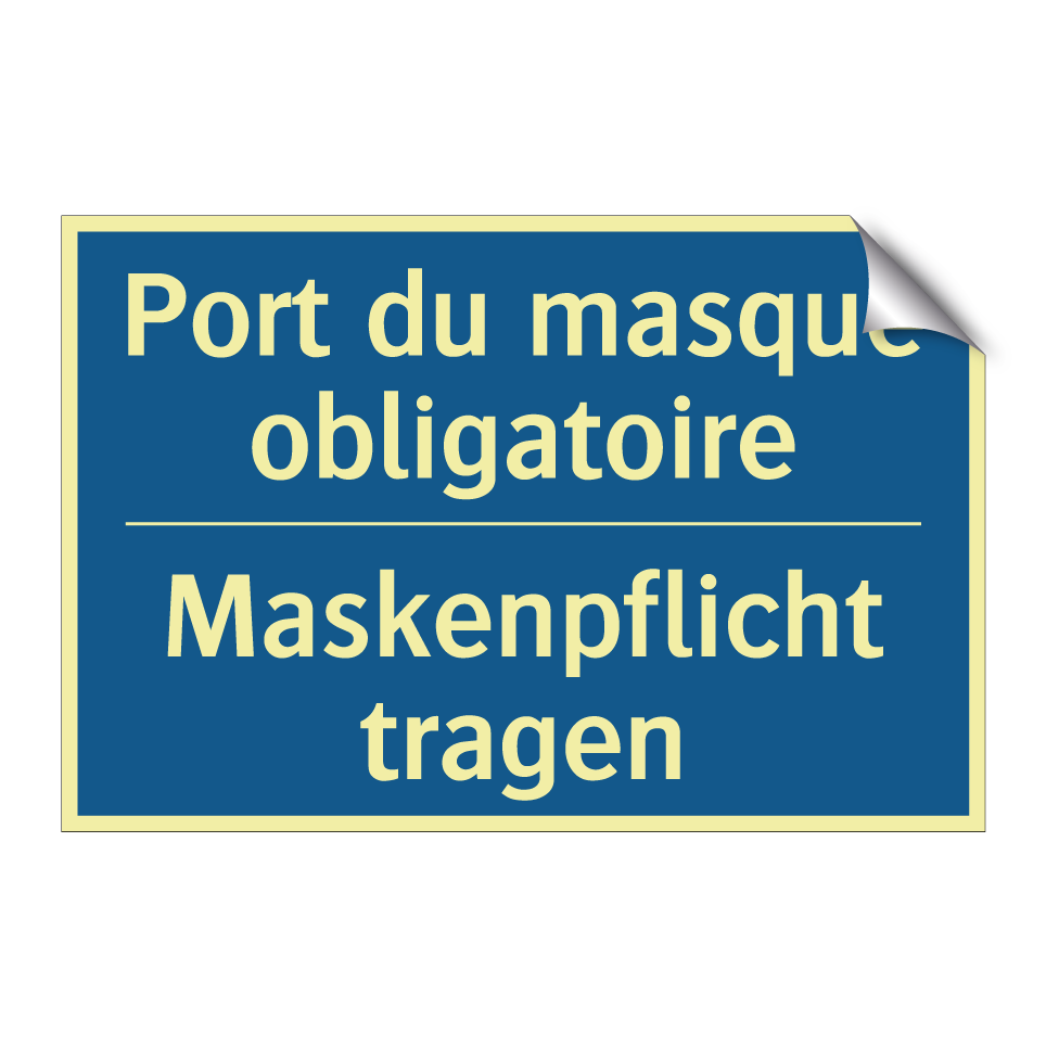 Maskenpflicht tragen - Port du masque obligatoire