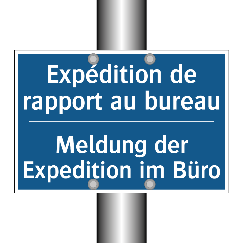 Meldung der Expedition im Büro - Expédition de rapport au bureau /.../