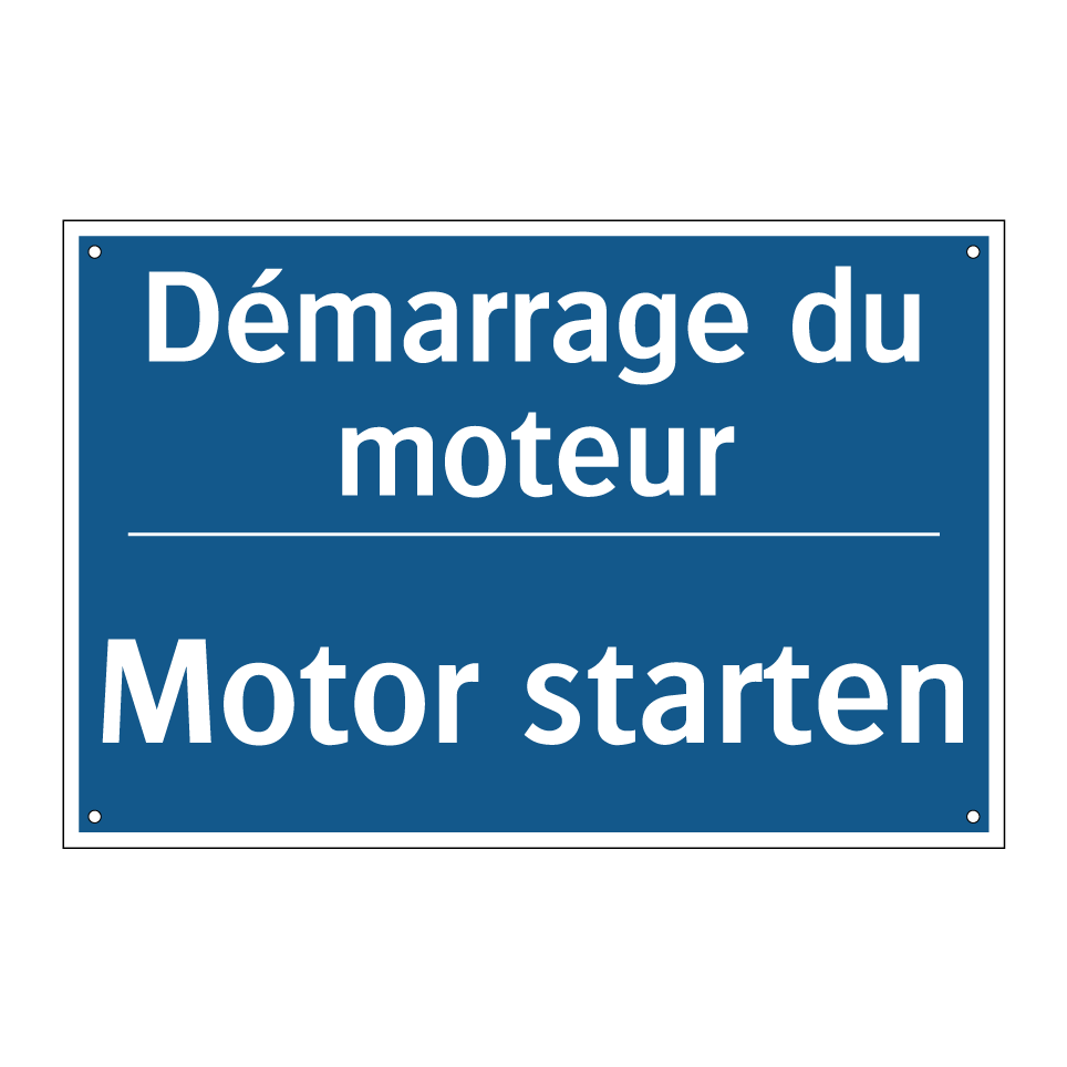 Motor starten - Démarrage du moteur
