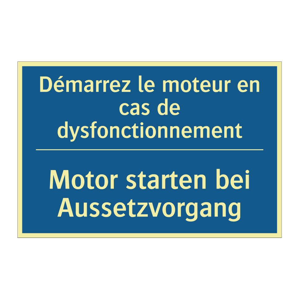Motor starten bei Aussetzvorgang /.../ - Démarrez le moteur en cas de dysfonctionnement /.../
