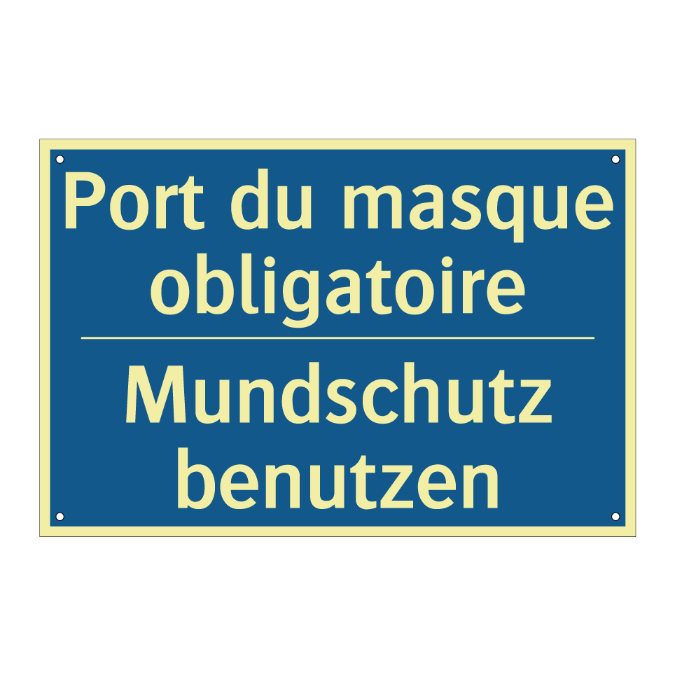 Mundschutz benutzen - Port du masque obligatoire