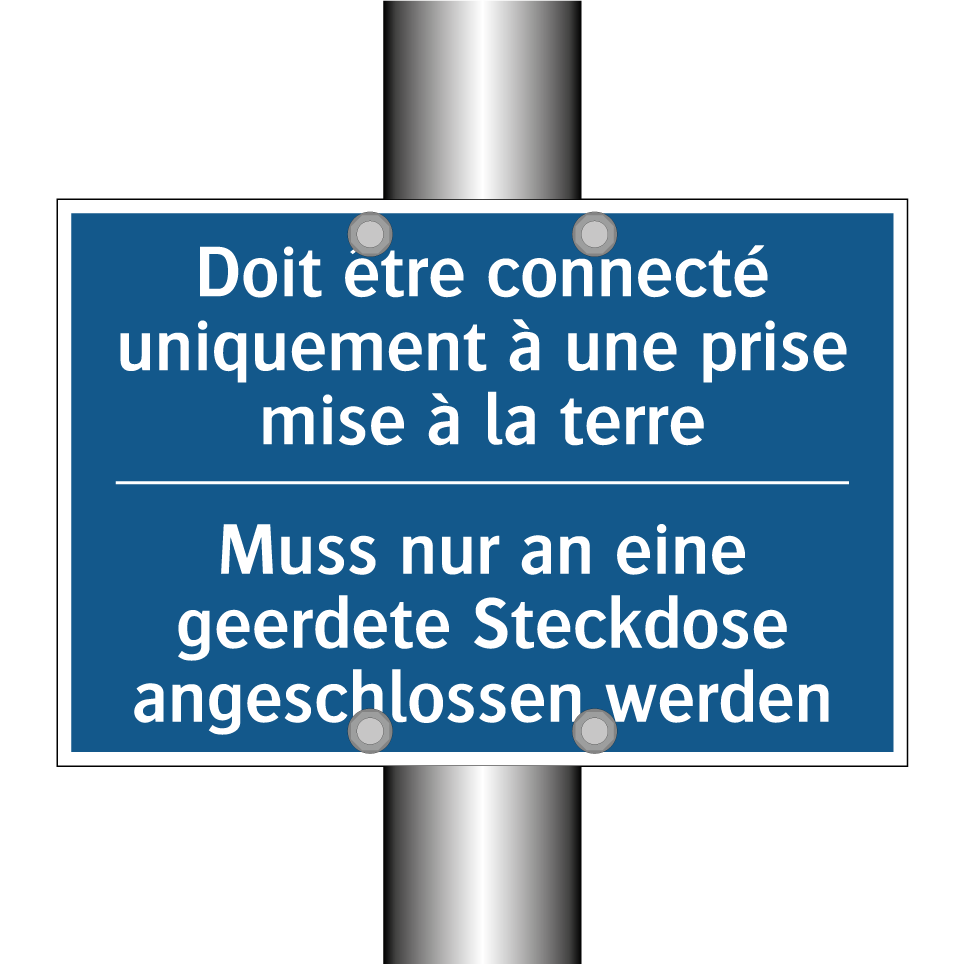Muss nur an eine geerdete Steckdose  /.../ - Doit être connecté uniquement  /.../