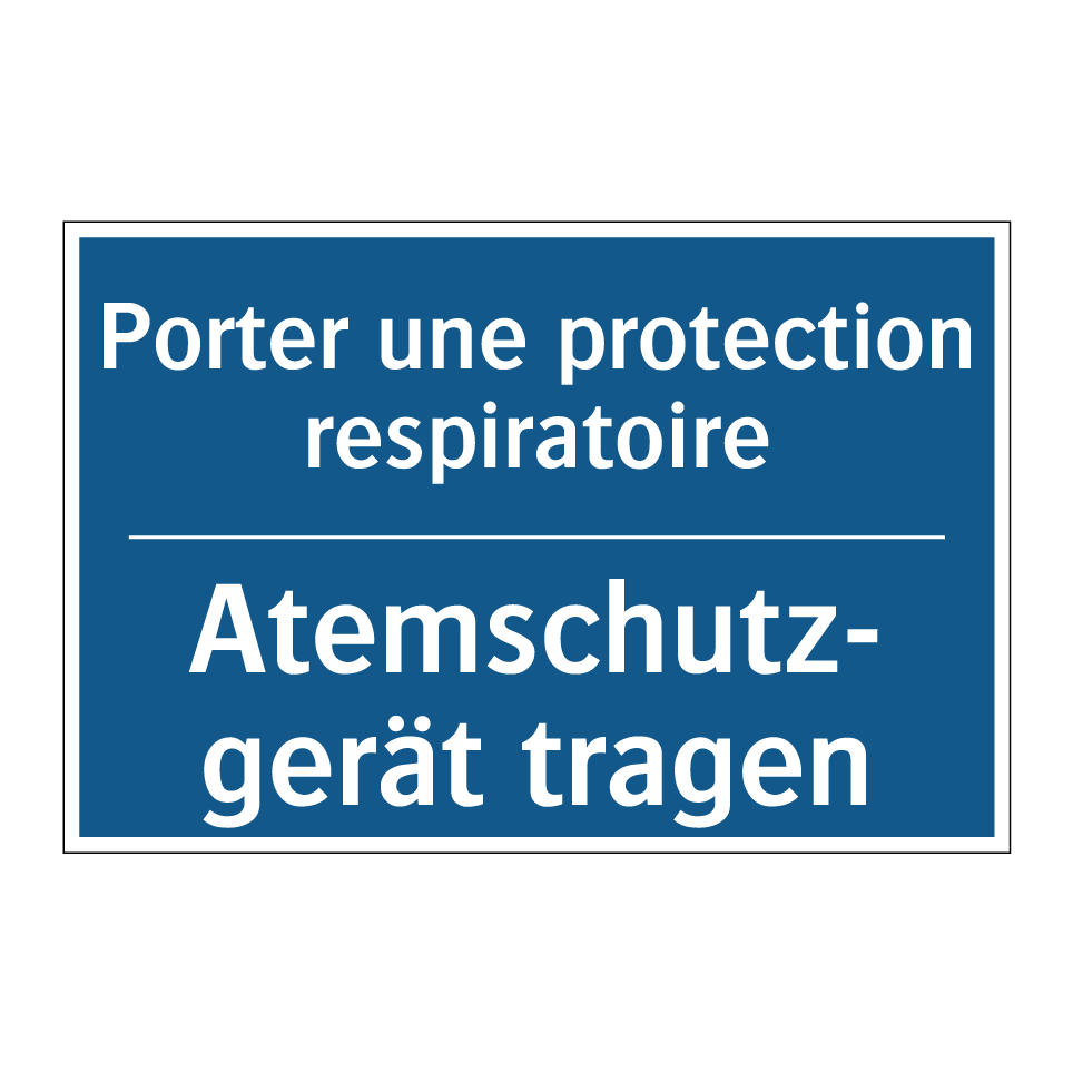Atemschutz- gerät tragen - Porter une protection respiratoire /.../
