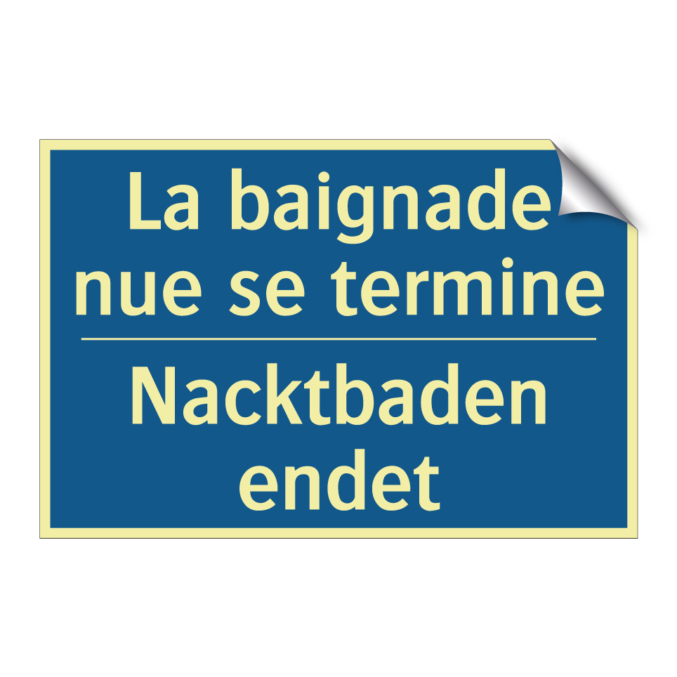 Nacktbaden endet - La baignade nue se termine