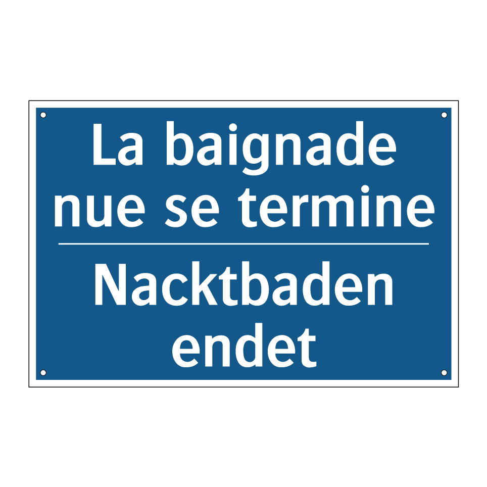 Nacktbaden endet - La baignade nue se termine