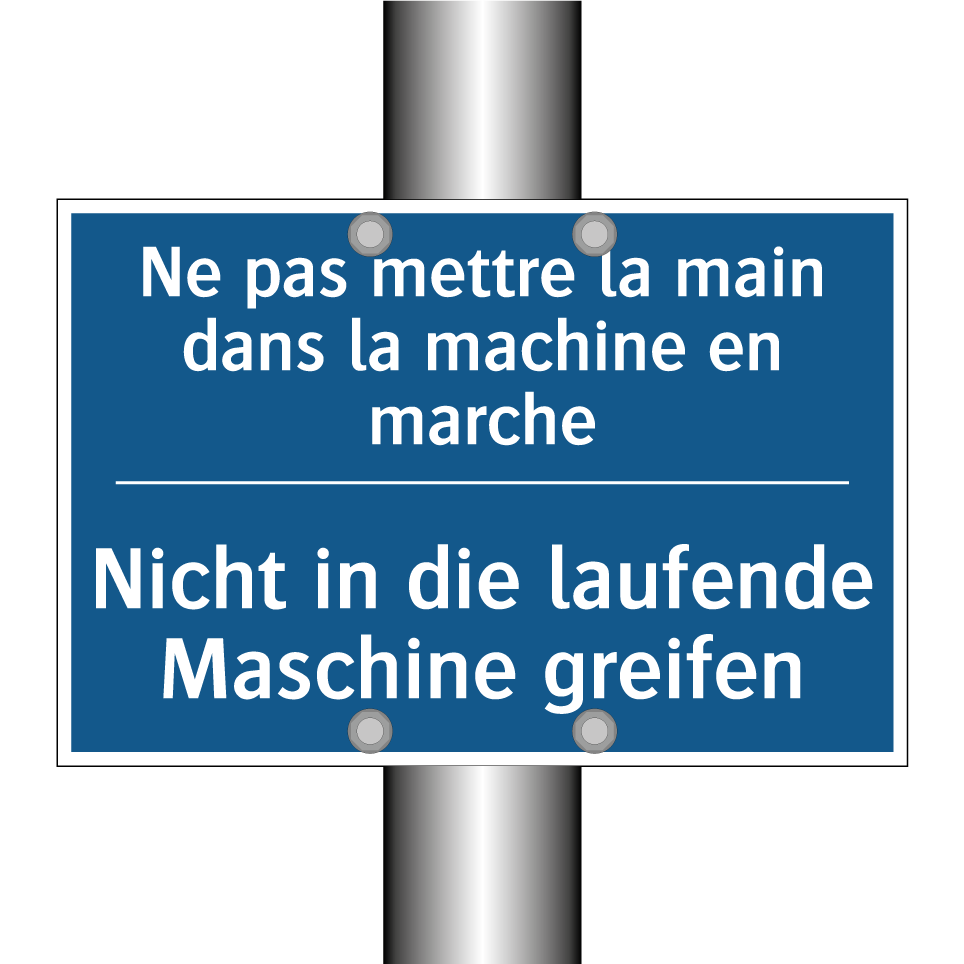 Nicht in die laufende Maschine  /.../ - Ne pas mettre la main dans la  /.../
