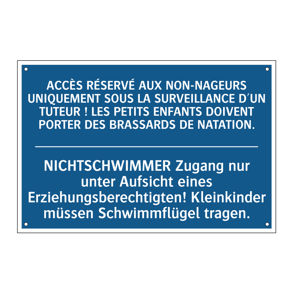 NICHTSCHWIMMER Zugang nur unter  /.../ - ACCÈS RÉSERVÉ AUX NON-NAGEURS  /.../
