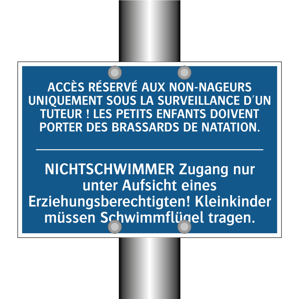 NICHTSCHWIMMER Zugang nur unter  /.../ - ACCÈS RÉSERVÉ AUX NON-NAGEURS  /.../