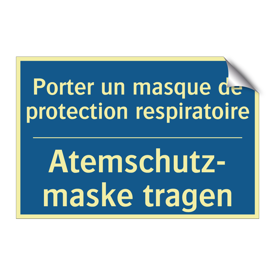Atemschutz- maske tragen - Porter un masque de protection  /.../