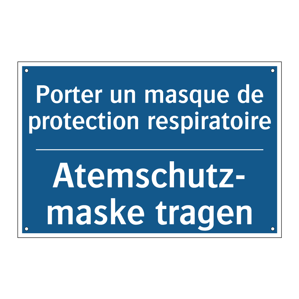 Atemschutz- maske tragen - Porter un masque de protection  /.../