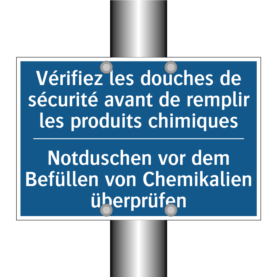 Notduschen vor dem Befüllen von  /.../ - Vérifiez les douches de sécurité  /.../