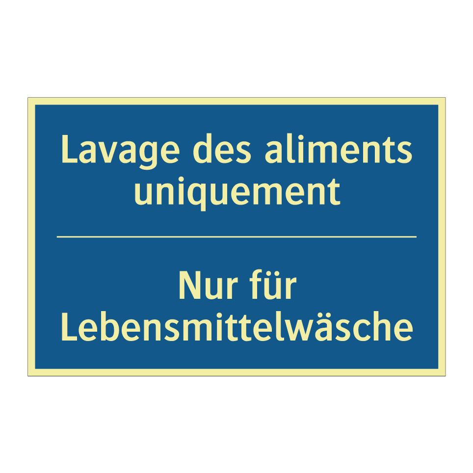 Nur für Lebensmittelwäsche - Lavage des aliments uniquement