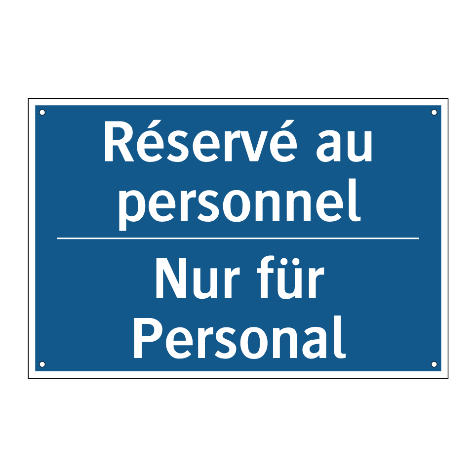 Nur für Personal - Réservé au personnel