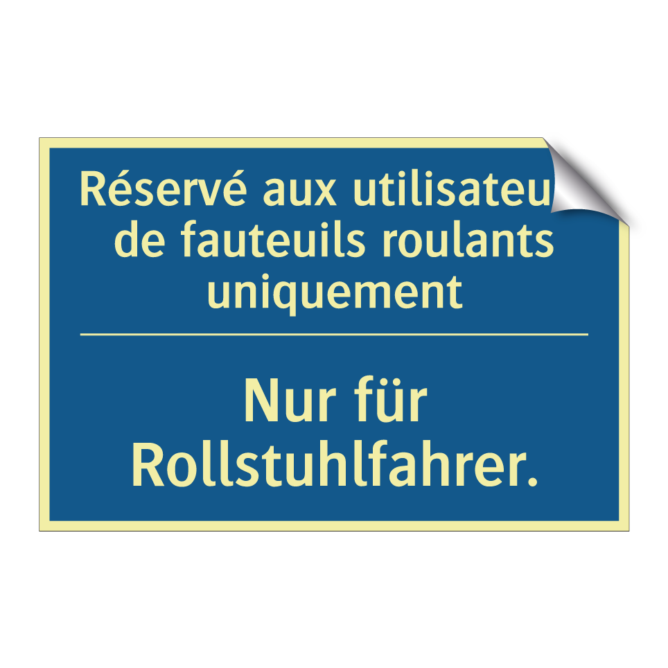 Nur für Rollstuhlfahrer. - Réservé aux utilisateurs de fauteuils  /.../