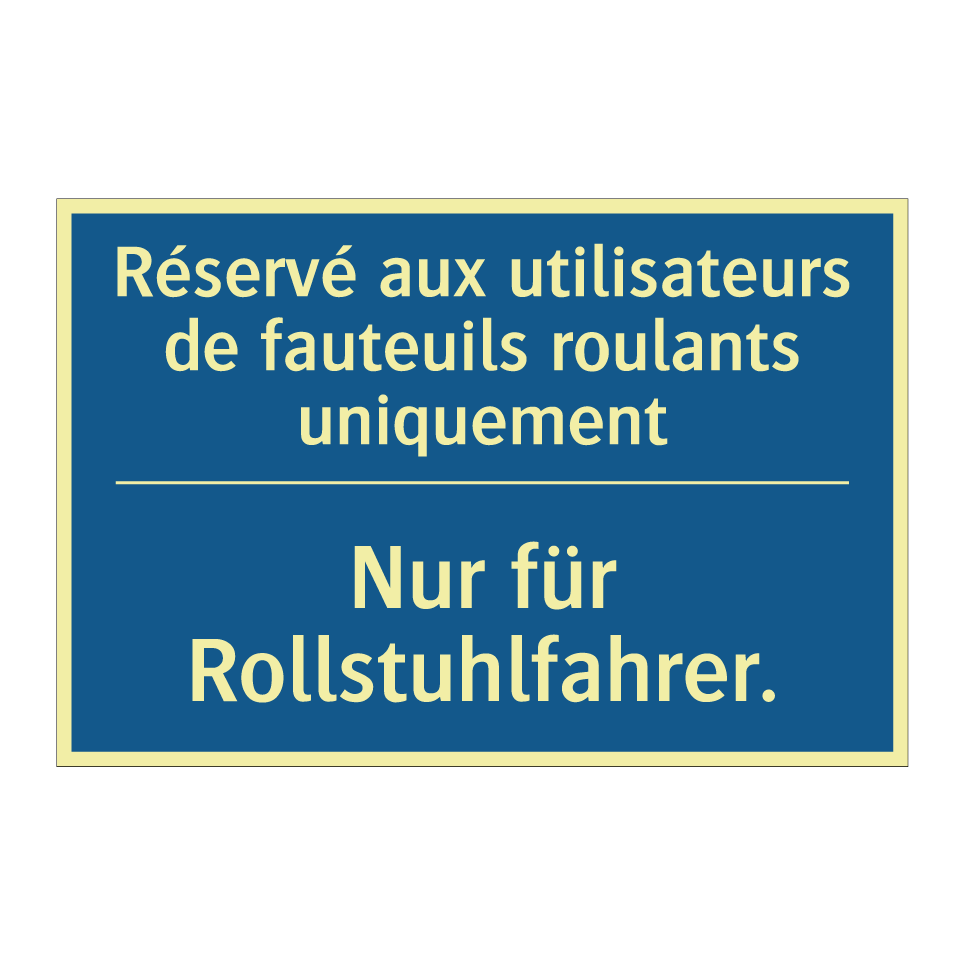 Nur für Rollstuhlfahrer. - Réservé aux utilisateurs de fauteuils  /.../