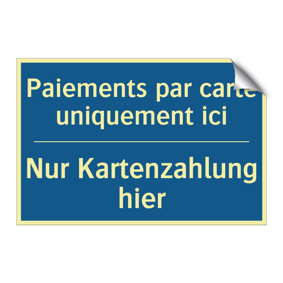 Nur Kartenzahlung hier - Paiements par carte uniquement  /.../