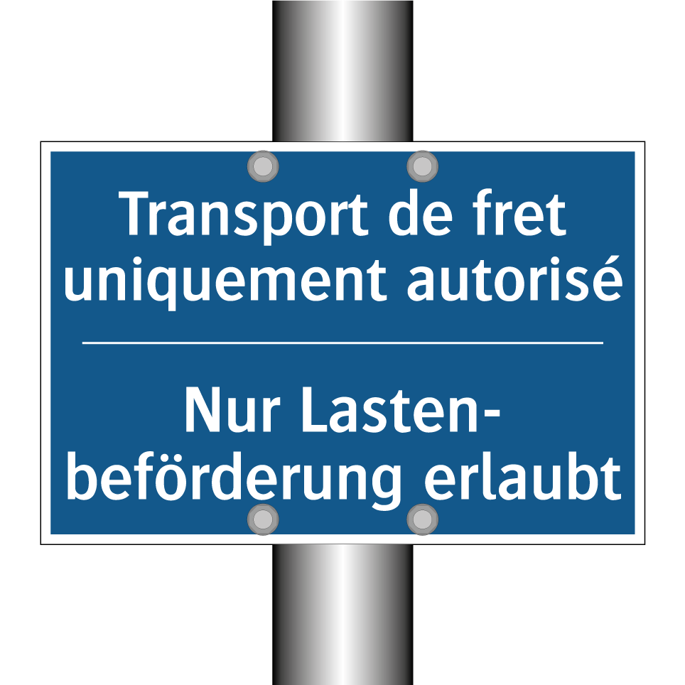 Nur Lasten- beförderung erlaubt /.../ - Transport de fret uniquement autorisé /.../