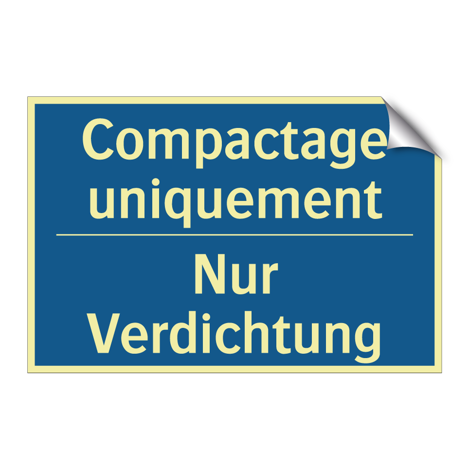 Nur Verdichtung - Compactage uniquement