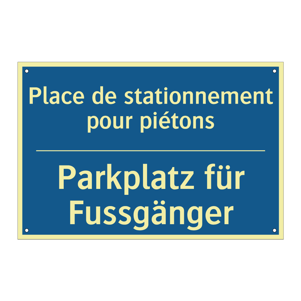Parkplatz für Fussgänger - Place de stationnement pour piétons /.../