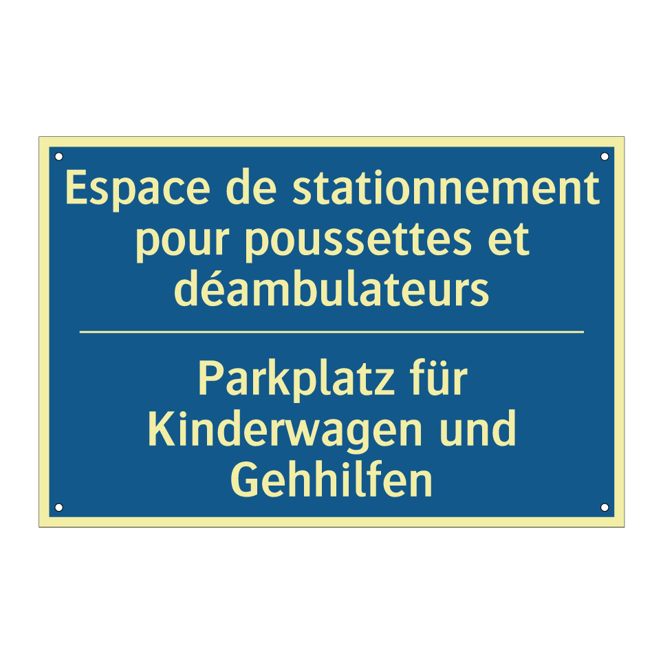 Parkplatz für Kinderwagen und  /.../ - Espace de stationnement pour poussettes  /.../
