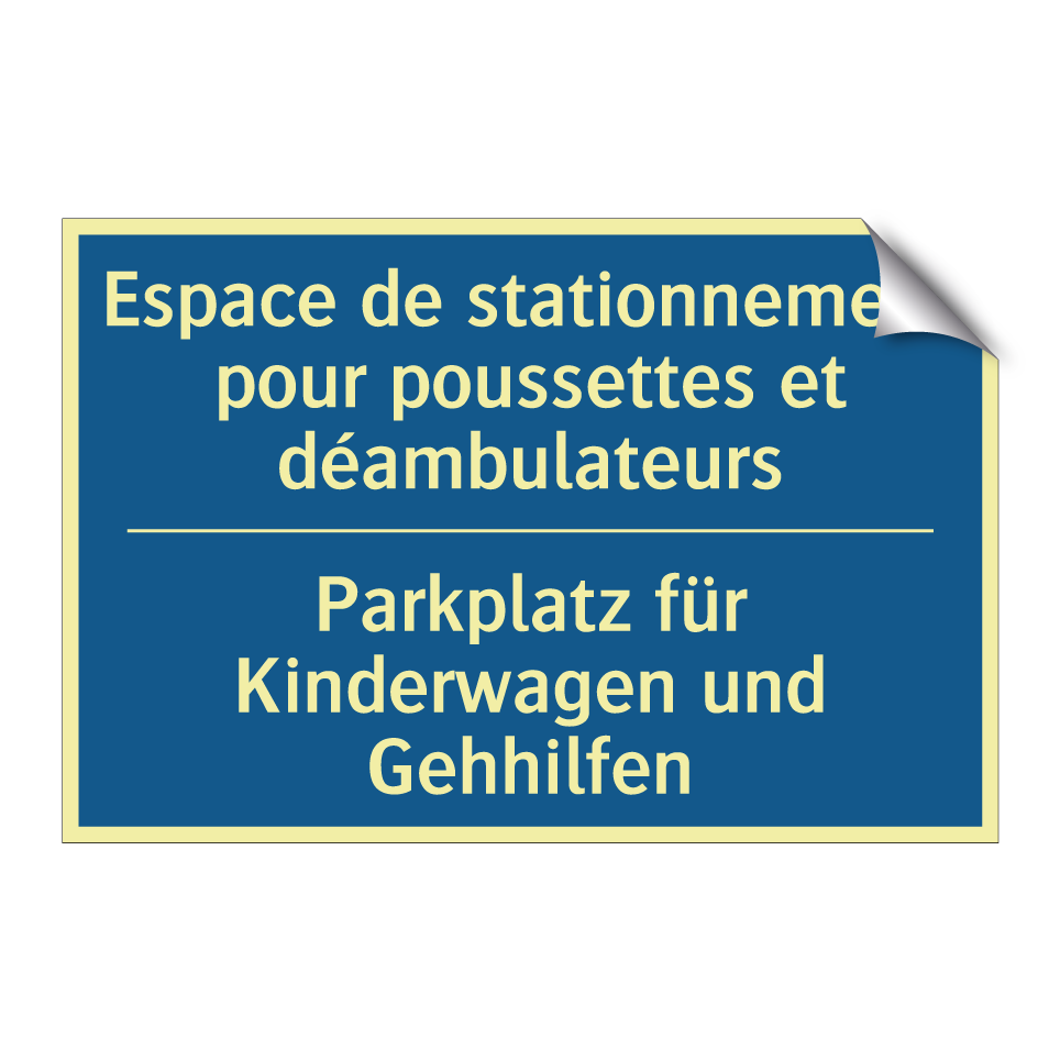 Parkplatz für Kinderwagen und  /.../ - Espace de stationnement pour poussettes  /.../