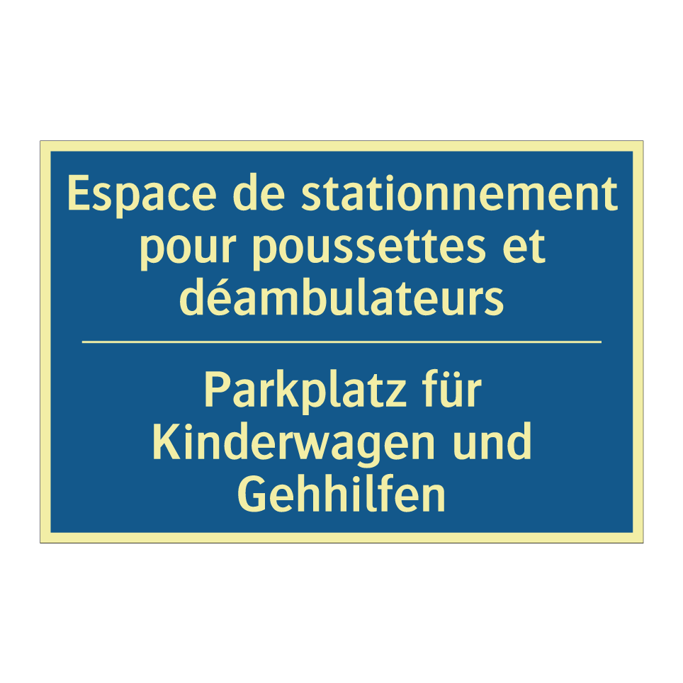 Parkplatz für Kinderwagen und  /.../ - Espace de stationnement pour poussettes  /.../
